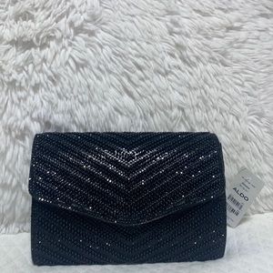 Aldo Black Sparkle Clutch